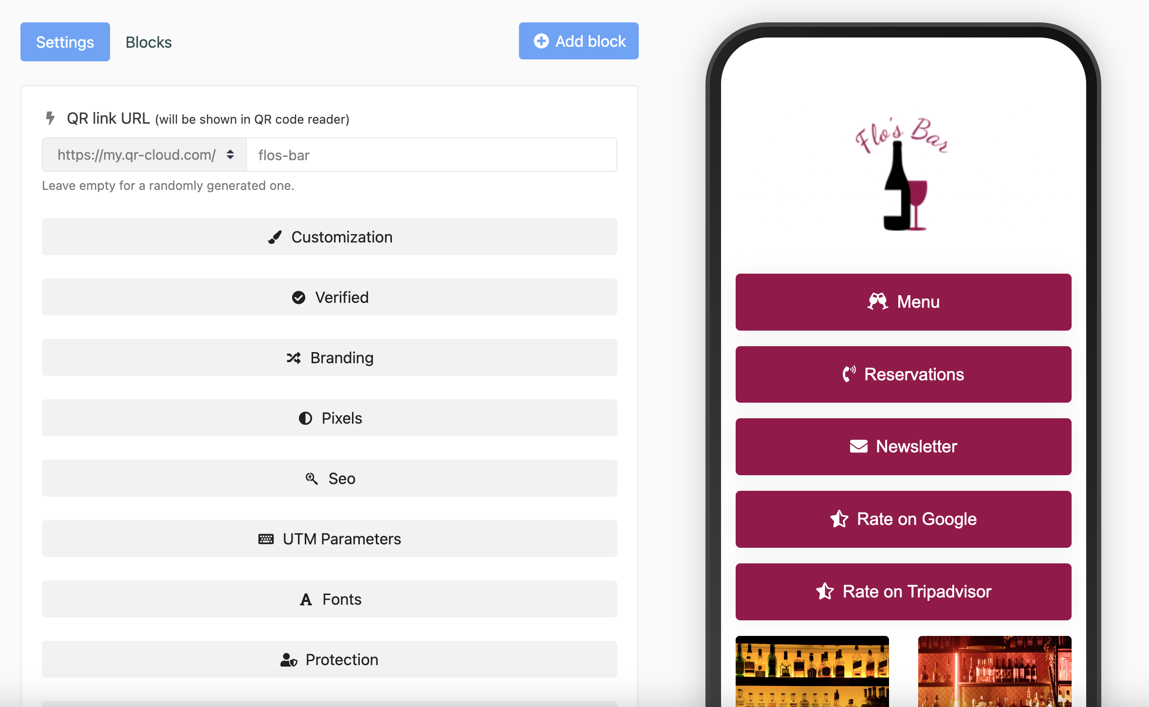 screenshot of QR Cloud